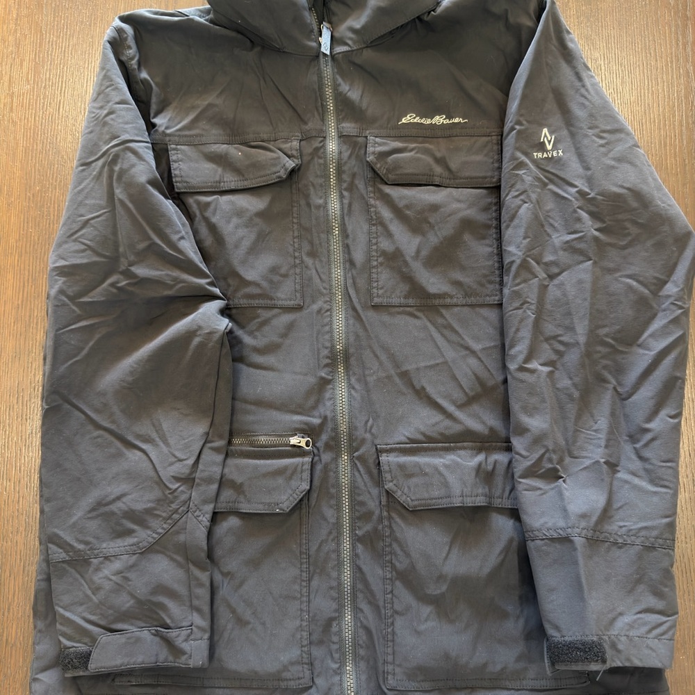 Eddie Bauer Men's Charcoal Hooded Jacket